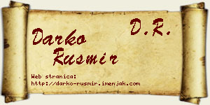 Darko Rusmir vizit kartica